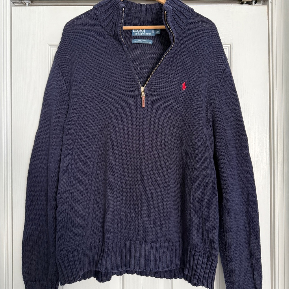 Ralph Lauren Dark Blue Zip-Up Sweater